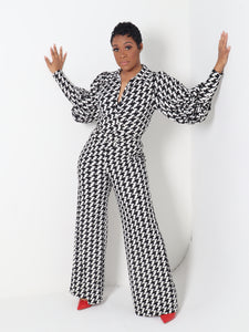 HOUNDSTOOTH JUMPSUIT