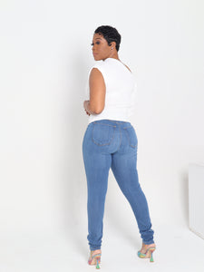 DENIM MID WAIST JEANS