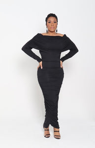  BLACK MAXI LONG DRESS