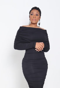  BLACK MAXI LONG DRESS
