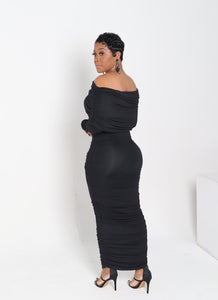  BLACK MAXI LONG DRESS