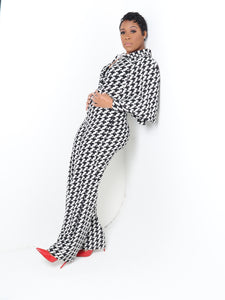 HOUNDSTOOTH JUMPSUIT